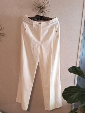White High-Waist Dress Pants